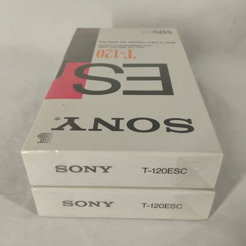 Sony ES T-120 VHS Tapes 2 Brand New &‎ Sealed Made In USA